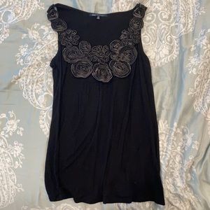 Blue Heaven Tanktop With Floral Stitch